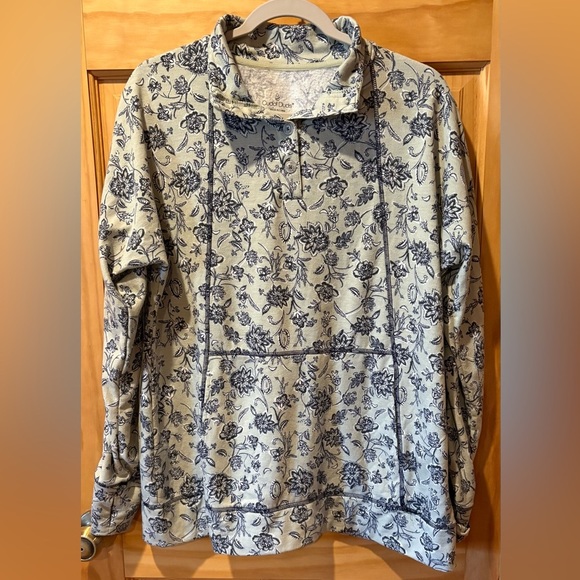 Cuddl Duds Comfortwear Mock Neck Henley Women's Pullover size M - Picture 1 of 11